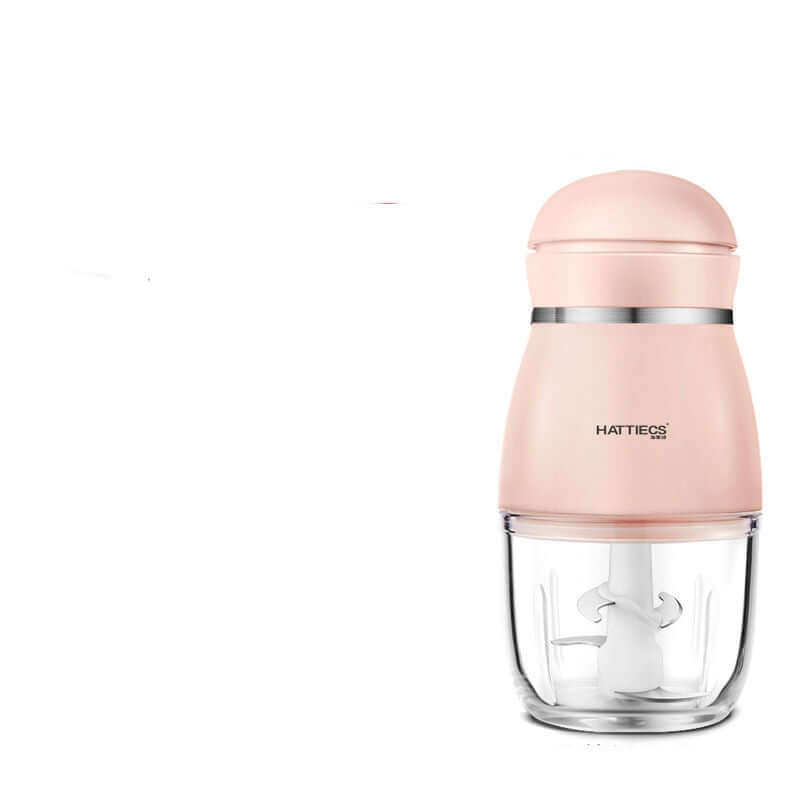 Home Kitchen Baby Supplement Cooking Machine in pink with high borosilicate glass container and USB outlet.
