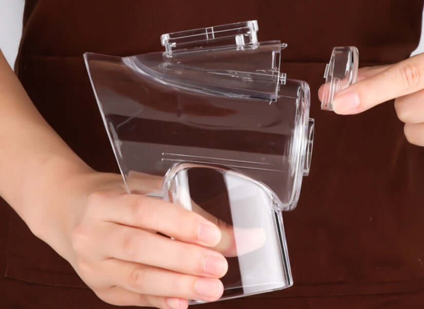 Manual Kitchen Accessories Multifunctional Round Mandoline Potato Slicer Vegetable Cutter Slicer Cheese Kitchen Gadgets in hand.