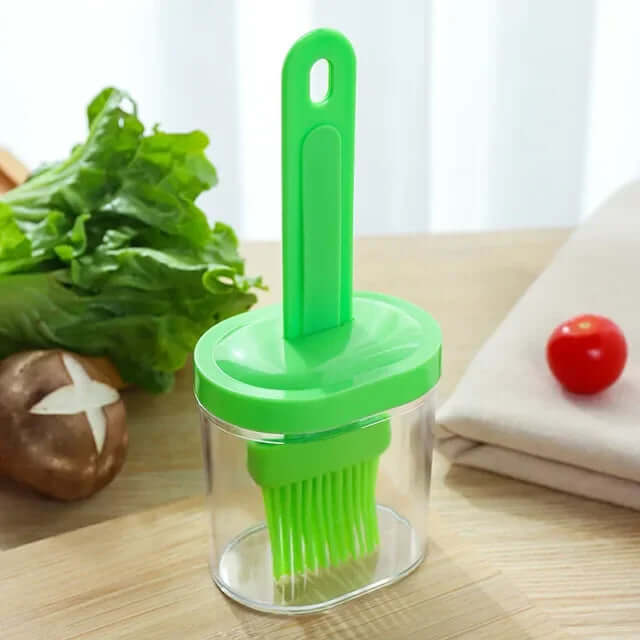Cookware Bbq Oiler With Brush Kitchen Utensil Kitchen Baking Utensils Barbeque Oil Brush Outdoor Barbecue Cooking Tools Modern in green