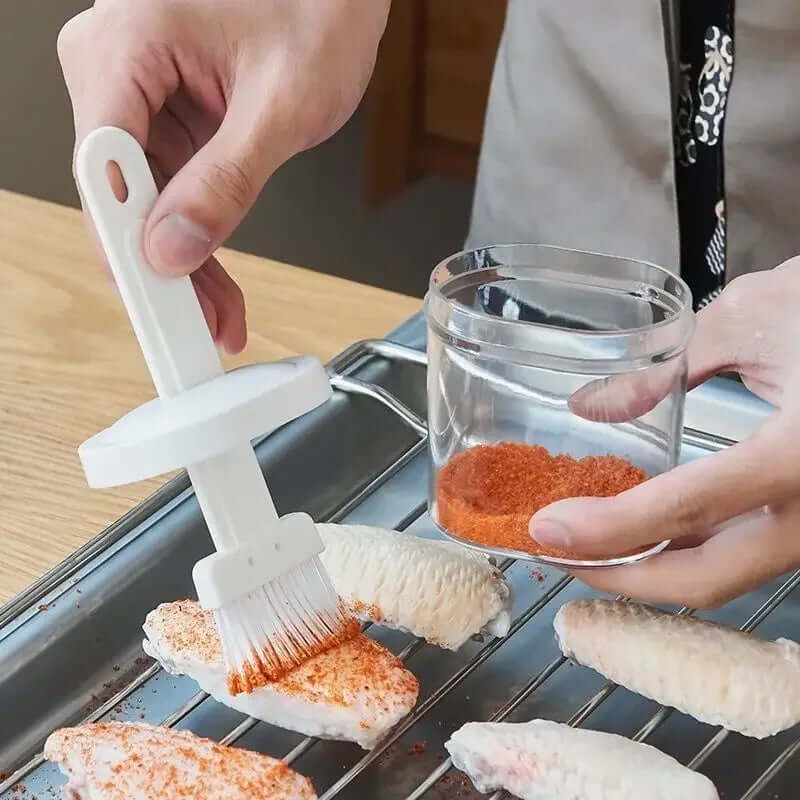 Cookware Bbq Oiler With Brush Kitchen Utensil Kitchen Baking Utensils Barbeque Oil Brush Outdoor Barbecue Cooking Tools Modern applying oil.
