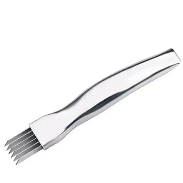 Stainless SteelcVegetable Cutter with multiple sharp blades for precise vegetable chopping.