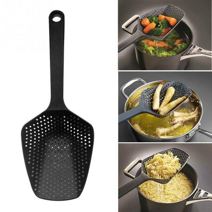 Nylon Strainer/Colander for scooping, draining, and serving food in a versatile kitchen tool.