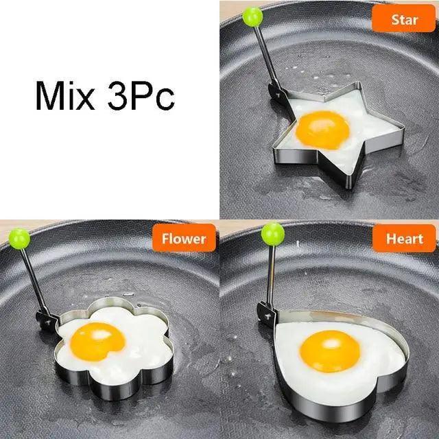 5 moules à œufs frits en acier inoxydable, anneaux à omelette pour crêpes, ustensiles de cuisine, accessoires de cuisine, anneaux