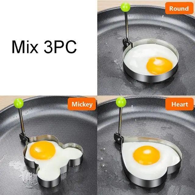 5 moules à œufs frits en acier inoxydable, anneaux à omelette pour crêpes, ustensiles de cuisine, accessoires de cuisine, anneaux