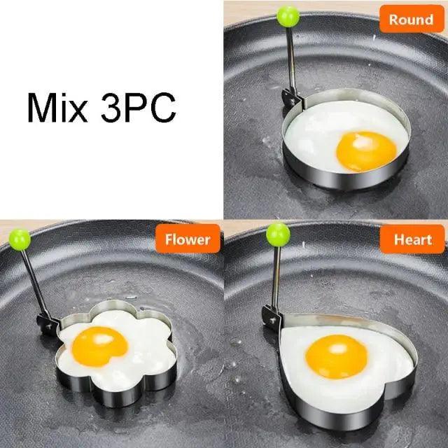 5 moules à œufs frits en acier inoxydable, anneaux à omelette pour crêpes, ustensiles de cuisine, accessoires de cuisine, anneaux