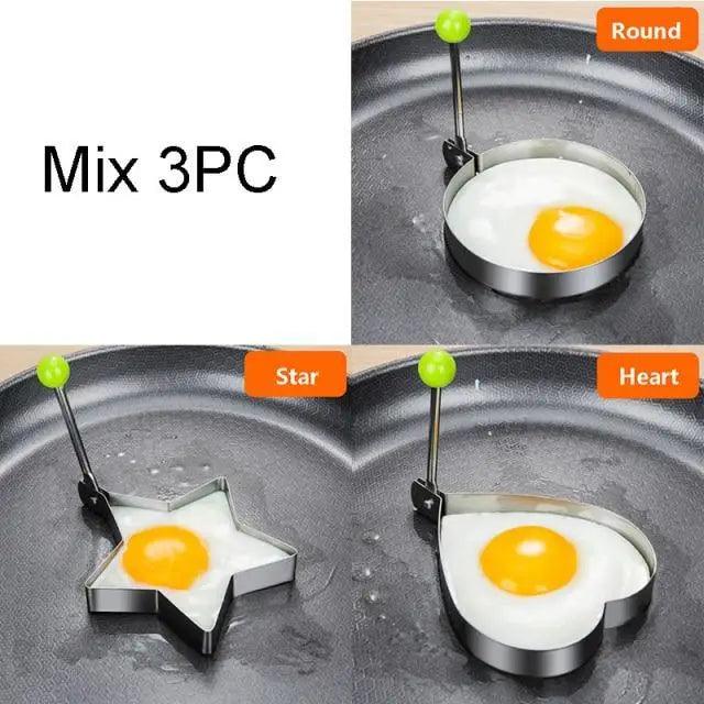 5 moules à œufs frits en acier inoxydable, anneaux à omelette pour crêpes, ustensiles de cuisine, accessoires de cuisine, anneaux
